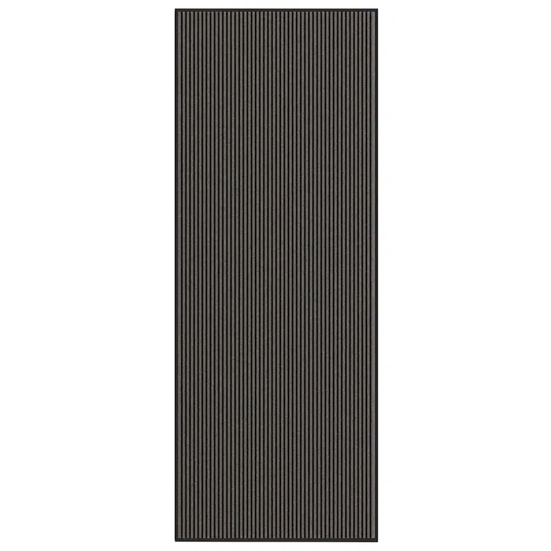 Fußmatte Streifen nero e grigio 115x300 cm