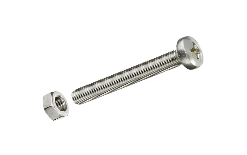 FTM Metrische Schrauben M 5 x 16 mm avec Muttern acier inoxydable, 6 Stk