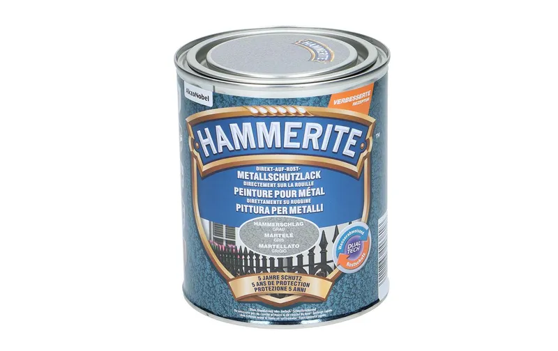 Hammerite Metall-Schutzlack HS Grau, 750 ml