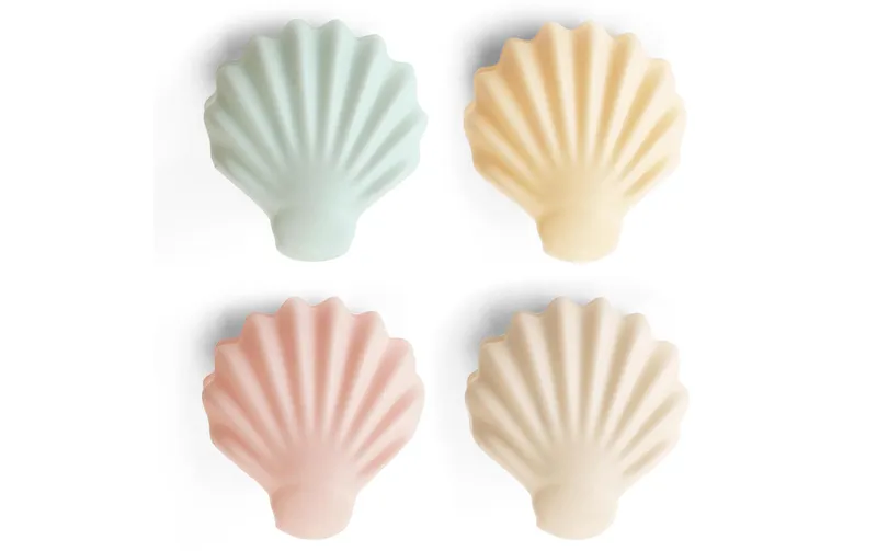 Kikkerland Verschlussclip Muscheln 4 pièces, multicolore