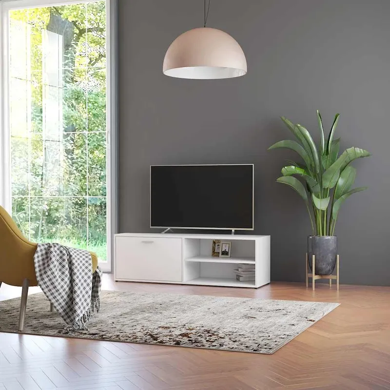TV-Schrank bianco 120x34x37 cm derivato del legno