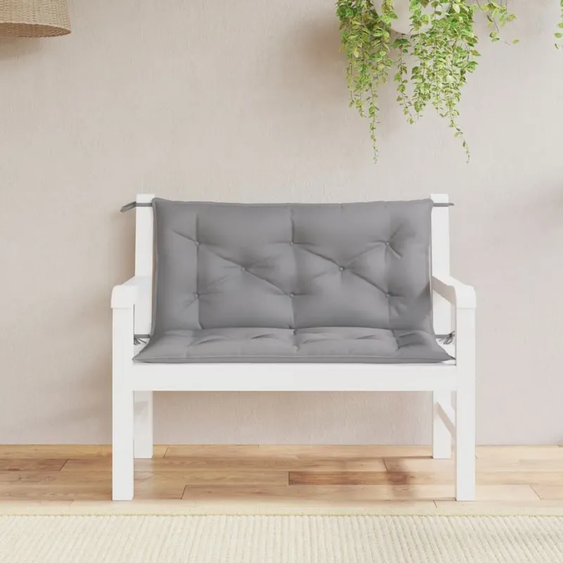 Gartenbank-Auflagen 2 Stk. grey 100x50x7 cm Oxford-Gewebe