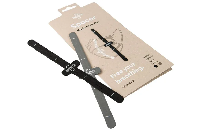 SWISSPIRE Maskenband Spacer black & grey, 2 pieces