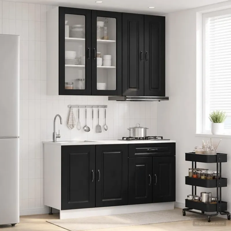 Kücheneinheit KALMAR 4 stk. nero derivato del legno