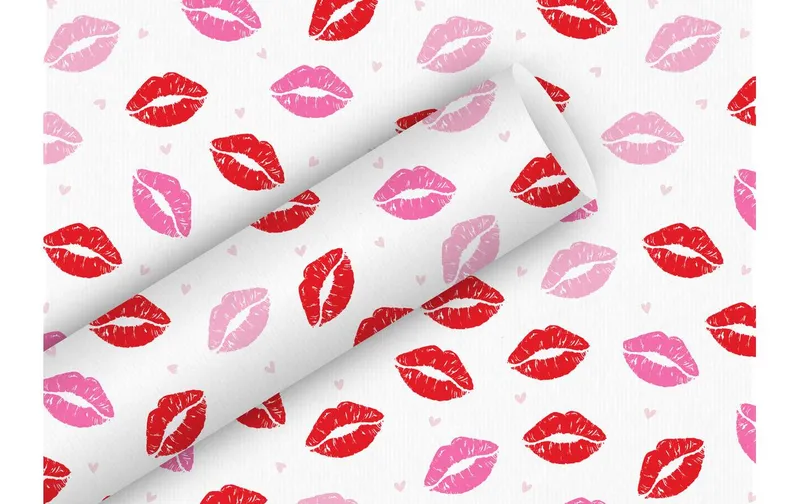 brown + Company Geschenkpapier Lippen, 2 m x 70 cm