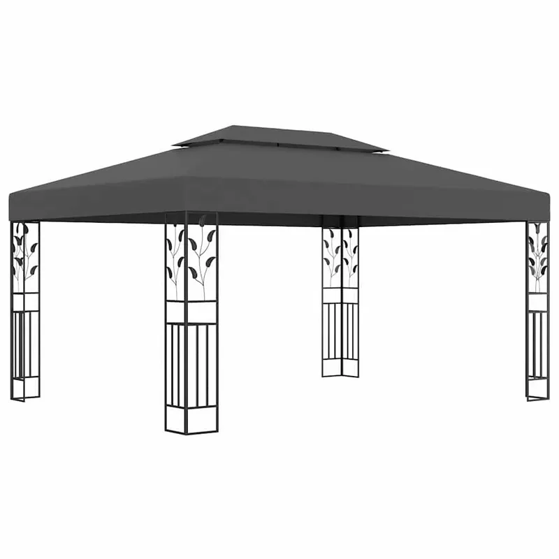 Pavillon mit Doppeldach 3x4 m anthracite