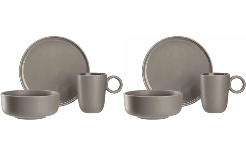 LEONARDO Speise-Service Roma 6-teilig, Taupe