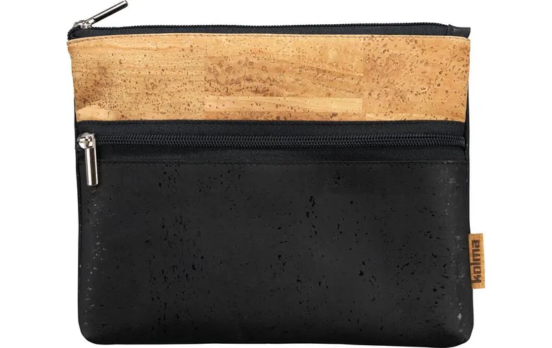 Kolma Accessoires-Tasche Naturkork A5, Schwarz / Braun
