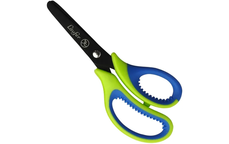 Läufer Kinderschere 13 cm, Edelstahl, Rechtshänder, verde/blu