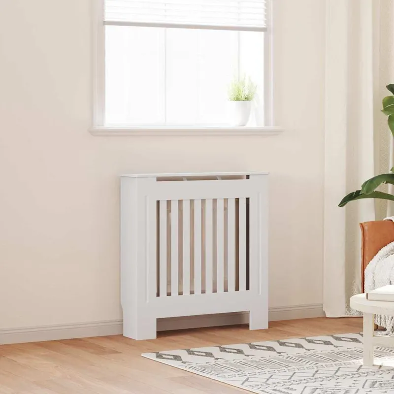 Heizkörperabdeckung 2 stk. white 78 x 19 x 81,5 cm engineered wood