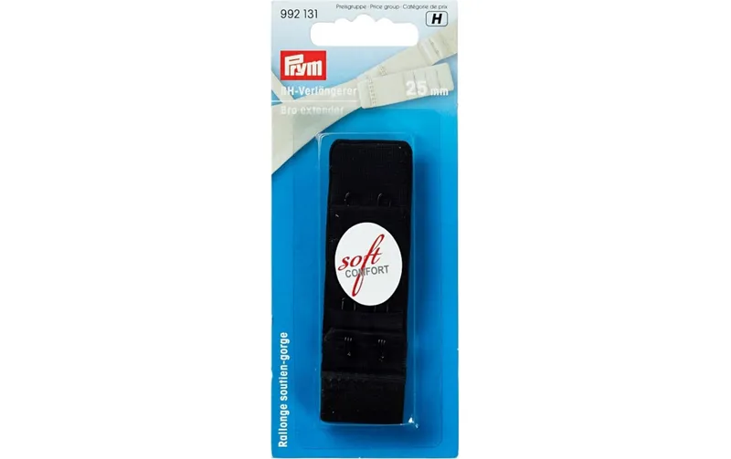 Prym BH-Verlängerung 25 mm, zum Einhaken, noir