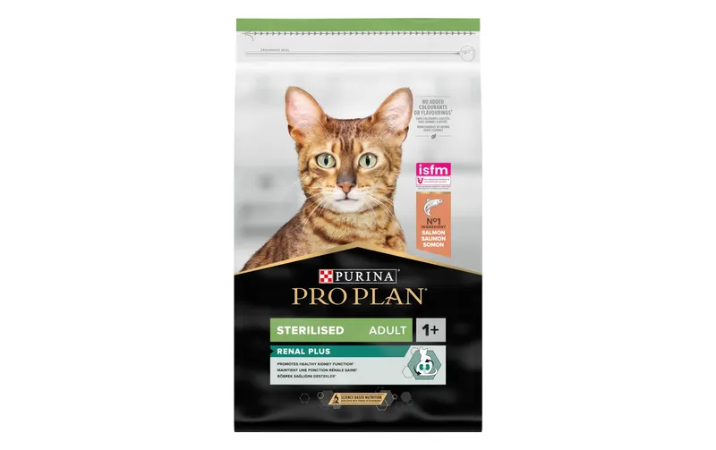 Purina Pro Plan Trockenfutter Steril. Renal Plus Adult Lachs 10 kg
