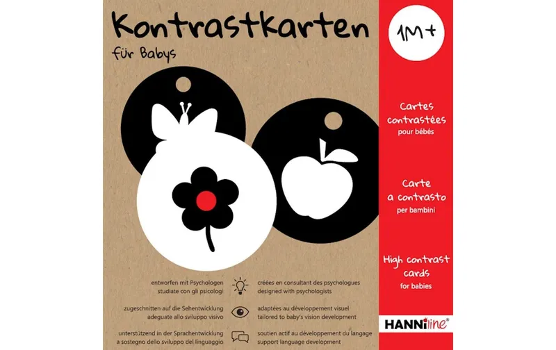 Hanniline Kontrastkarten ab dem 1. Lebensmonat Lernkarten