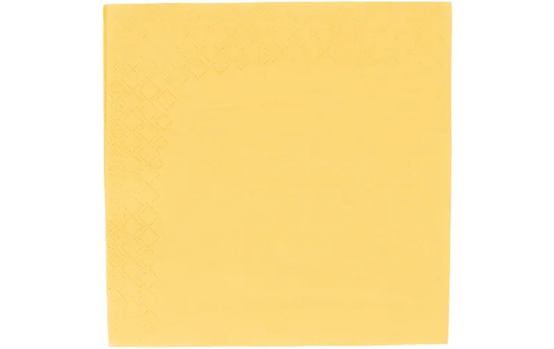 ELCO Papierservietten 33 cm x 33 cm, 100 pieces, Gelb