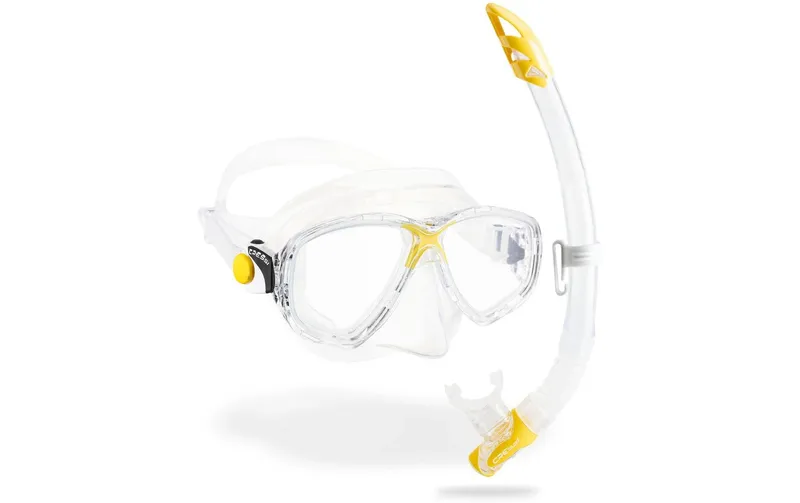 CRESSI Marea + Gamma Schnorchel Combo Klar/Gelb