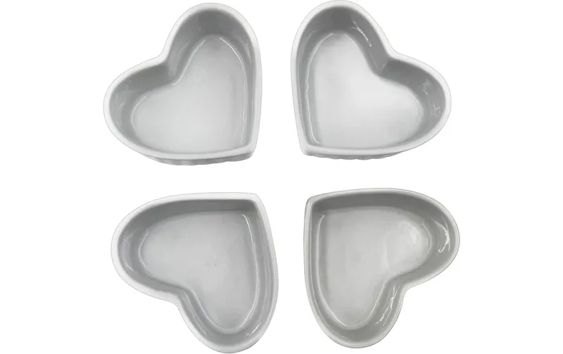 Stronghold Herzform-Ramequin 4 pièces, blanc