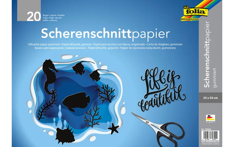 Folia Papier-Set 35 x 50 cm, nero