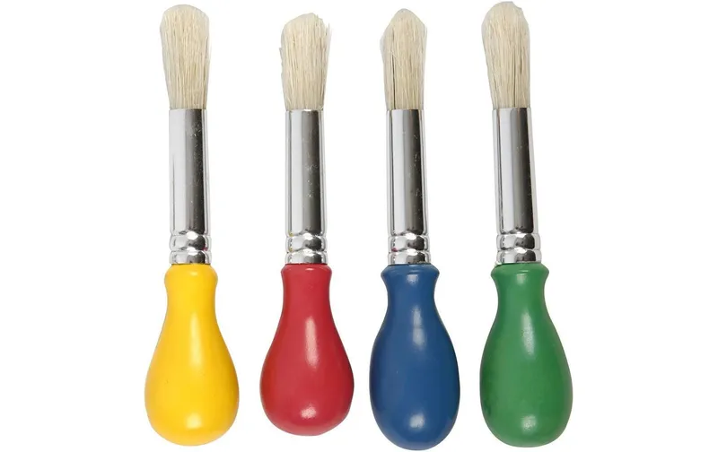 Creativ Company Borstenpinsel Ballon-Pinsel Schweinborsten 4 pièces