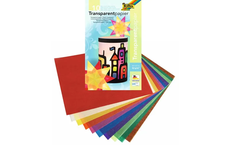 Folia transparentpapier 10-farbig sortiert Farbig sortiert