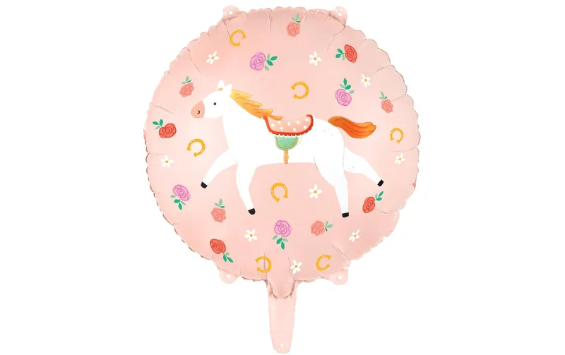 Partydeco Folienballon Pferd Rosa