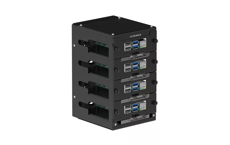 Raspberry Pi Cluster-Rack per Raspberry Pi 4 B, 3 B/B+