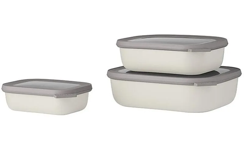 MEPAL Multischüssel-Set Cirqula rechteckig 3.5 l, blanc
