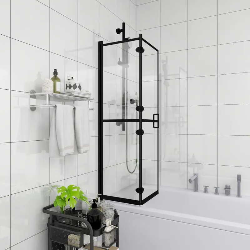 Faltbare Duschkabine ESG nero 100x140 cm