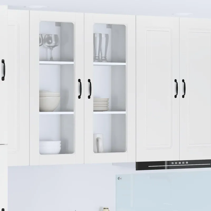 Cabinet en verre mural PORTO Blanc 40 x 31 x 100 cm