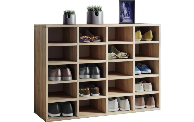 VCM Schuhschrank Hinsol L 92 x 67 cm, Sonoma oak