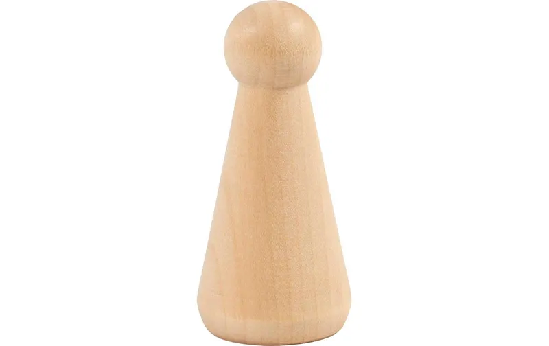 Creativ Company Holzartikel Kegelfigur 8 cm, 3 pieces