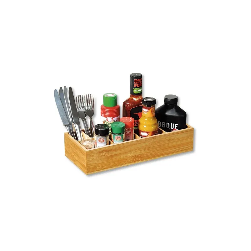 Kesper Küchenorganizer Bambus naturel 8 Fächer 36 x 15 x 7.5 cm