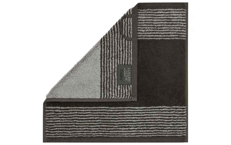 Cawö Waschlappen Two-Tone 30 x 30 cm, Dunkelgrau