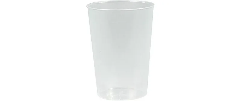 Papstar Einwegbecher Trinkbecher transparent PP 1 dl 40 pièces