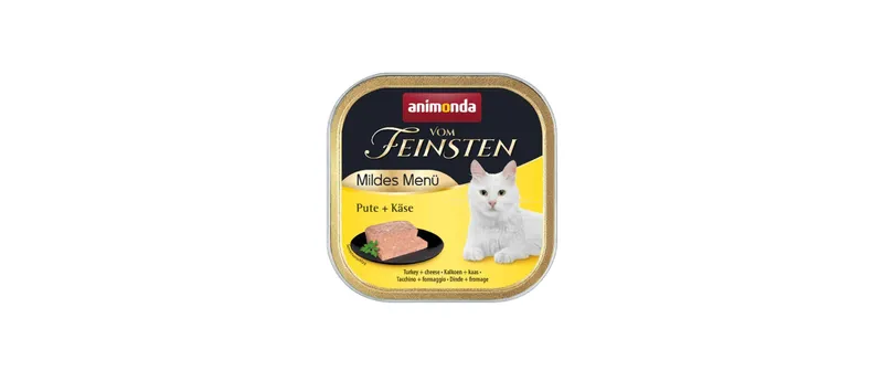 animonda Nassfutter Vom Feinsten Mildes Menü Pute & Käse, 100 g