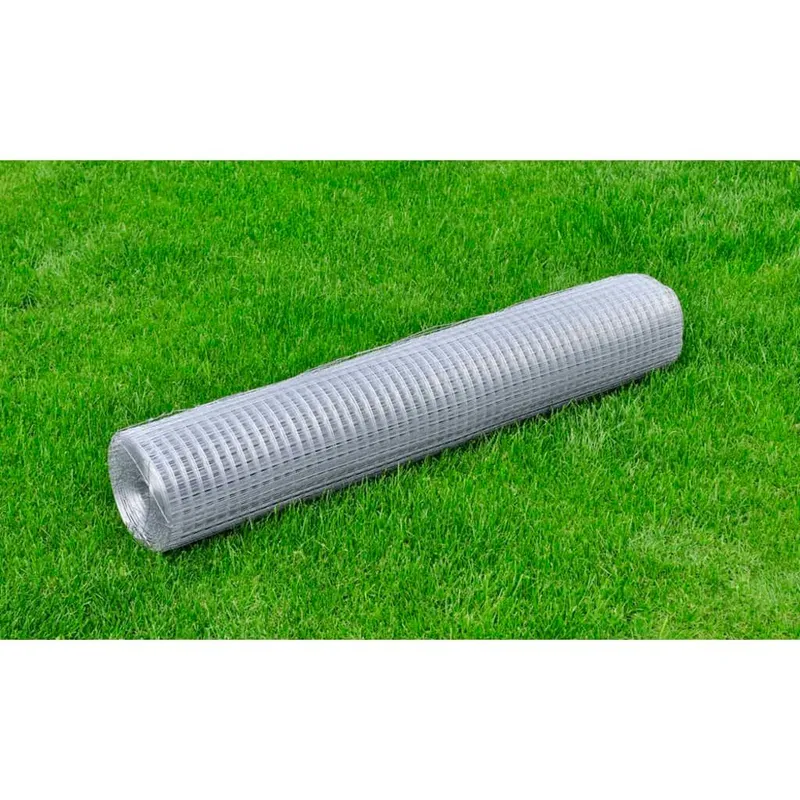 Grillage pour volière acier galvanisé 25x1 m argenté