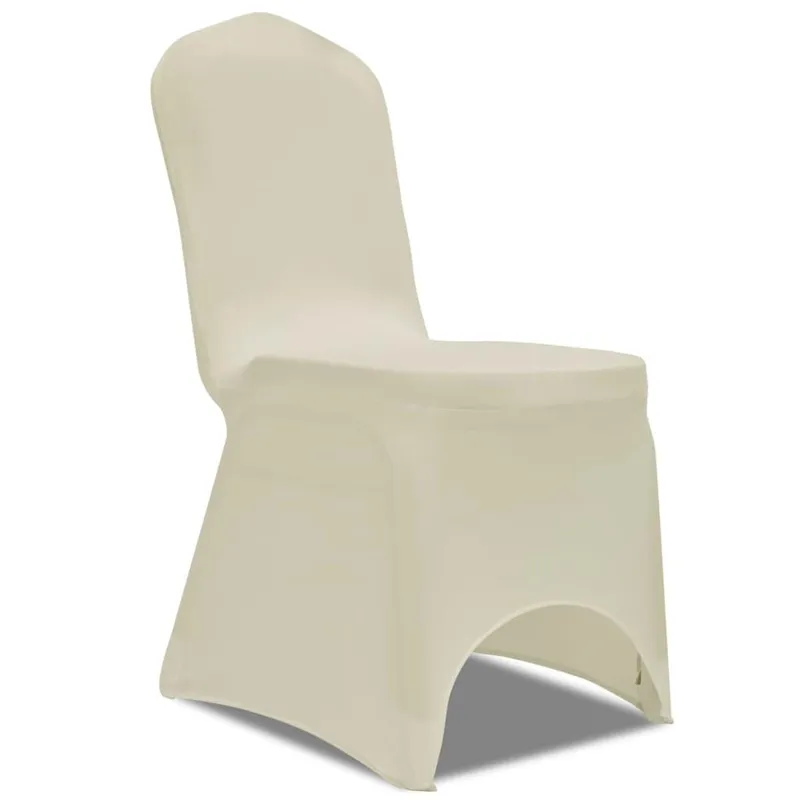 Housse de chaise extensible 100 pcs Couleur crème