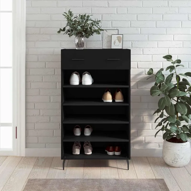 Schuhschrank nero 60x35x105 cm derivato del legno