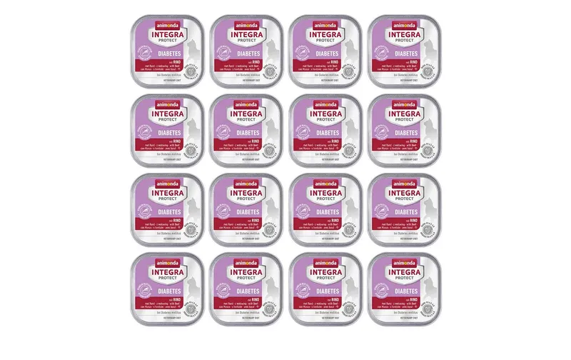 Animonda Integra Protect Nassfutter Diabetes Rind, 16 x 100 g