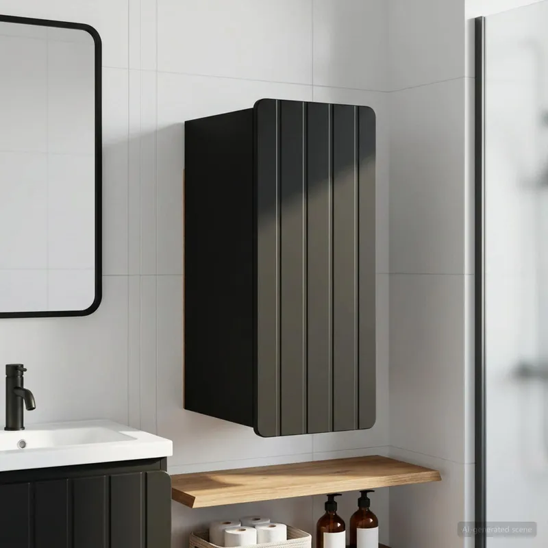 Armoire murale de salle de bain ZWOLLE Noir 30 x 31 x 63 cm