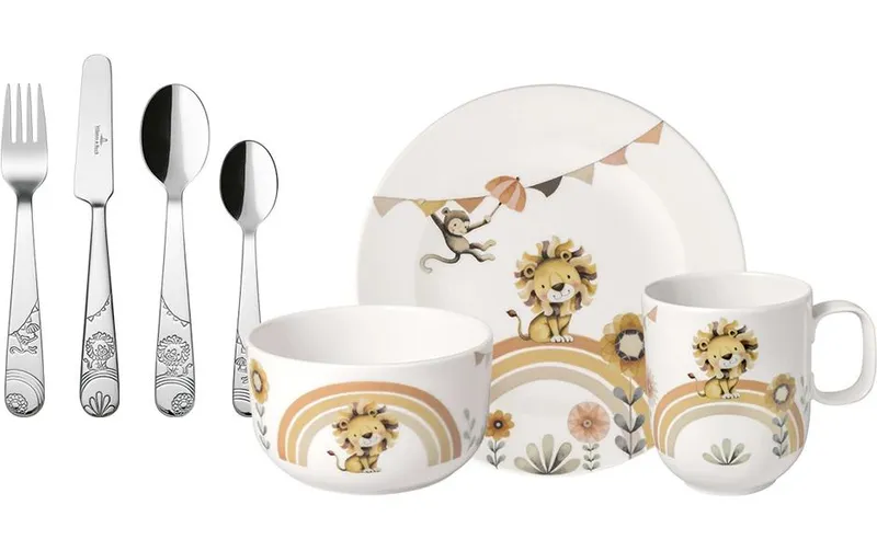 Villeroy & Boch Kindergeschirrset Roar Lion 7-teilig, Hellorange