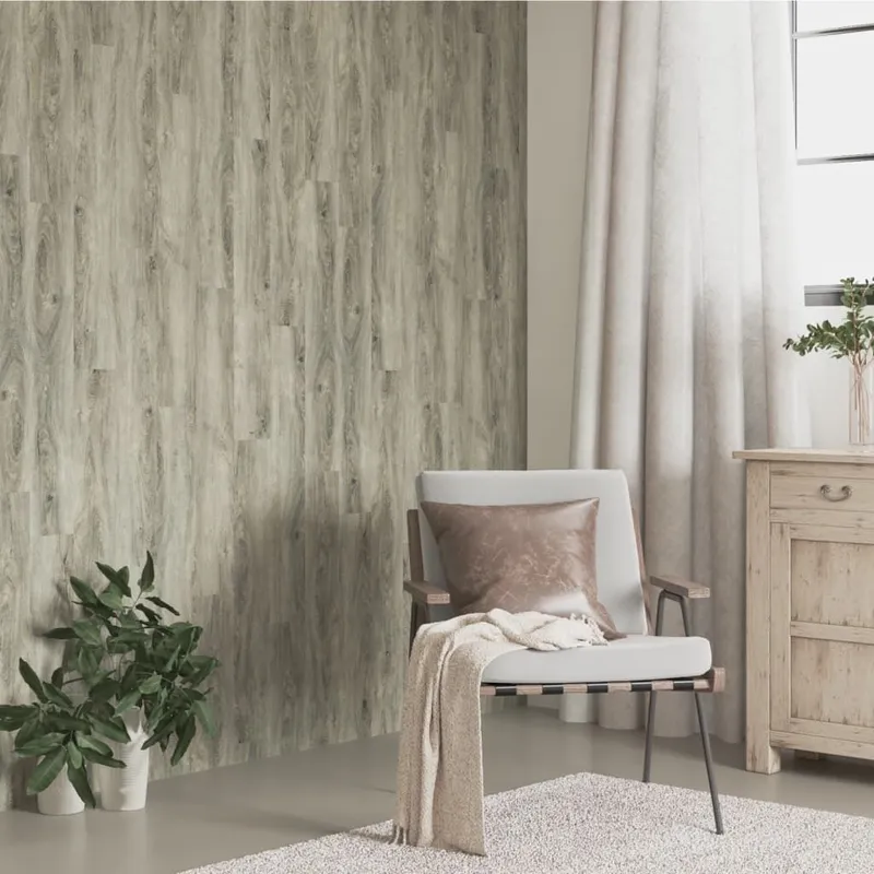 Wandpaneele Holzoptik grigio PVC 4,12 m²
