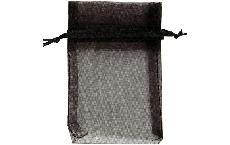 Creativ Company Organzabeutel Organza 7 x 10 cm black, 10 pieces