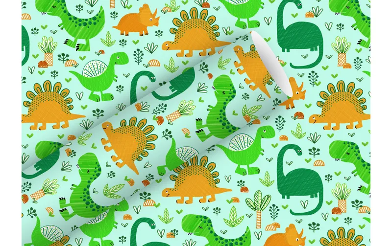 marrone + Company Geschenkpapier Funny Dinos 2 m x 70 cm