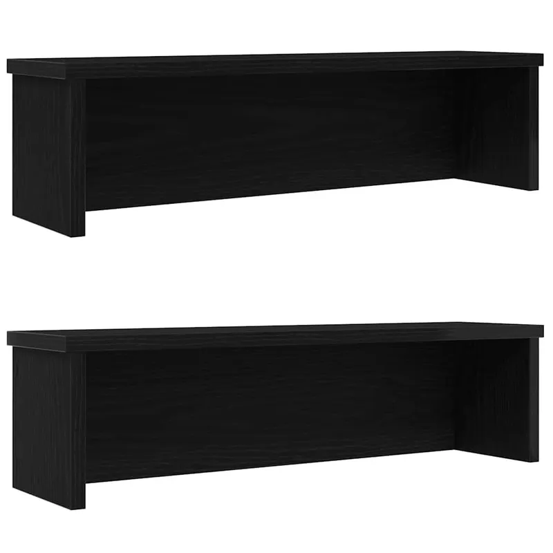 Küchenregale Stapelbar 2 Stk. nero 60x15x16 cm