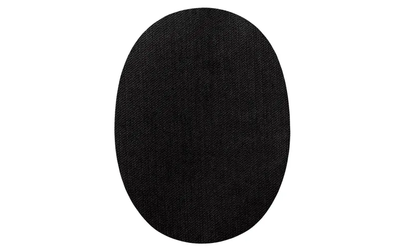 Mono-Quick Flickstoff Oval 8.5 x 11.2 cm Schwarz, 2 Stück