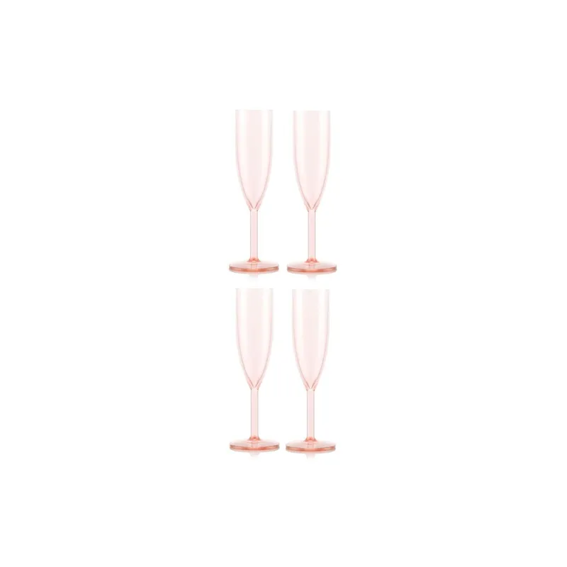Bodum Outdoor-Champagnerglas Oktett 120 ml, Rosa, 4 pezzi