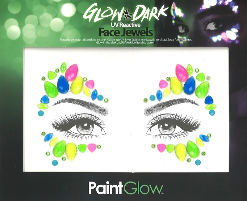 Face Jewels Glow in the Dark