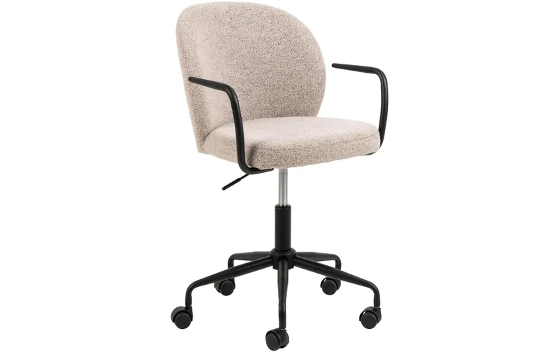 AC Design office chair Patricia, with padded backrest and armrests, beige