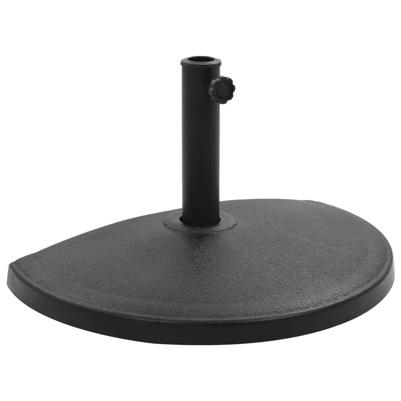 Sonnenschirmfuß Halbrund 15 kg nero Polyharz