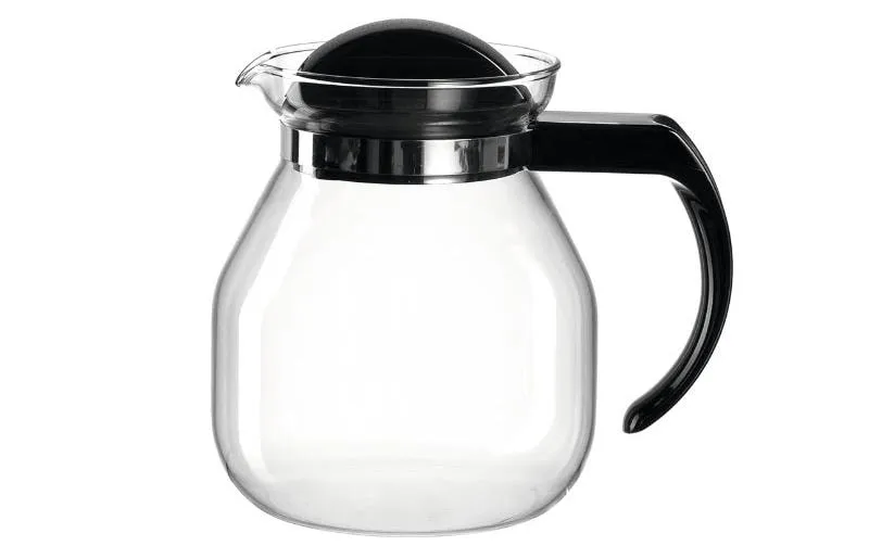 Montana Teekanne Content 1 l, trasparente/nero